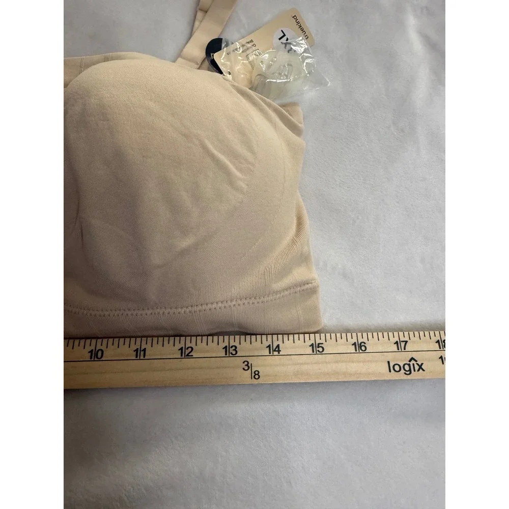 Truekind Convertible Strapless Bandeau Bra Beige Nude 3XL Seamless Wirefree NEW